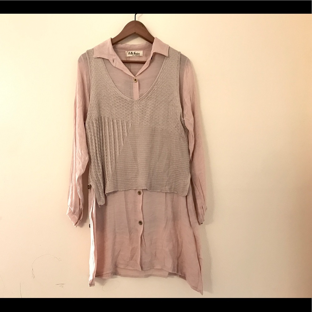 Cardigan with Long shirt